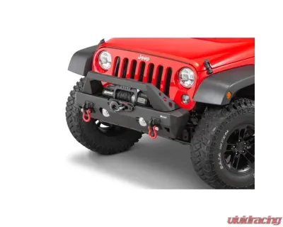 Quadratec Aluminum Brute Strength Winch Bumper Stubby Bumper Jeep Wrangler 2007-2018 - 12057 0264